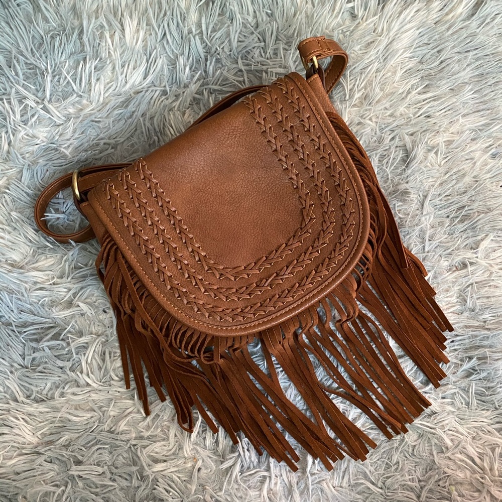 Brown Fringe Purse